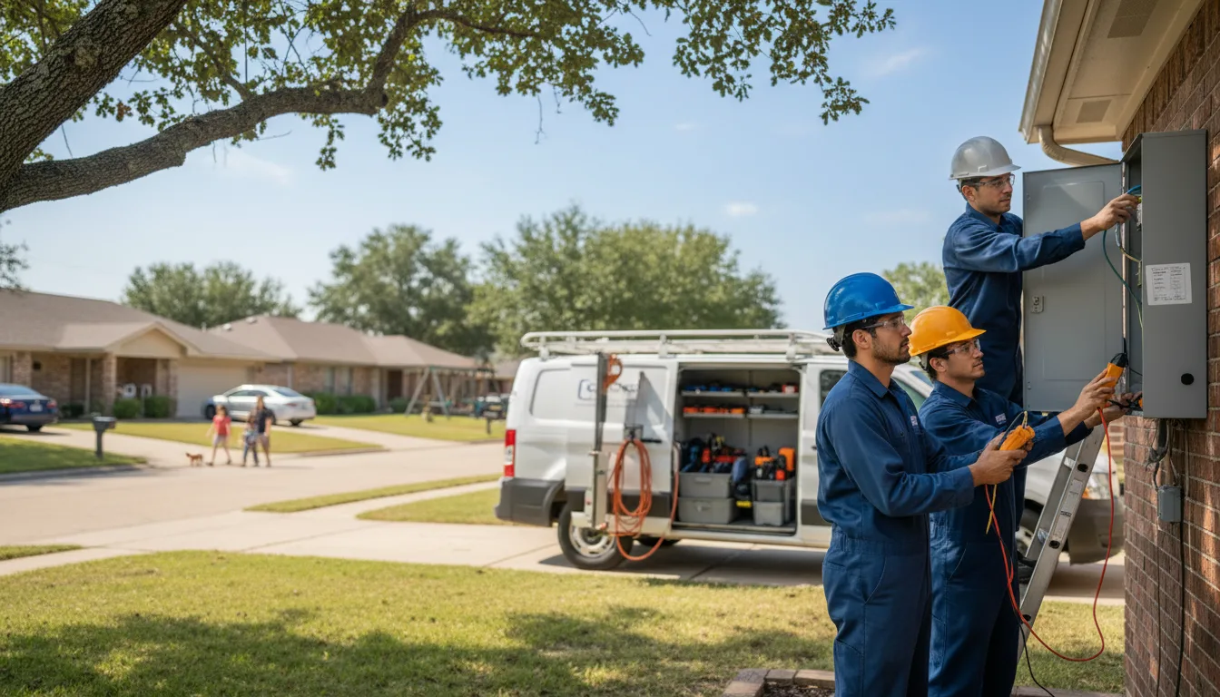 Certified electrician providing emergency electrical services in Corinth, TX